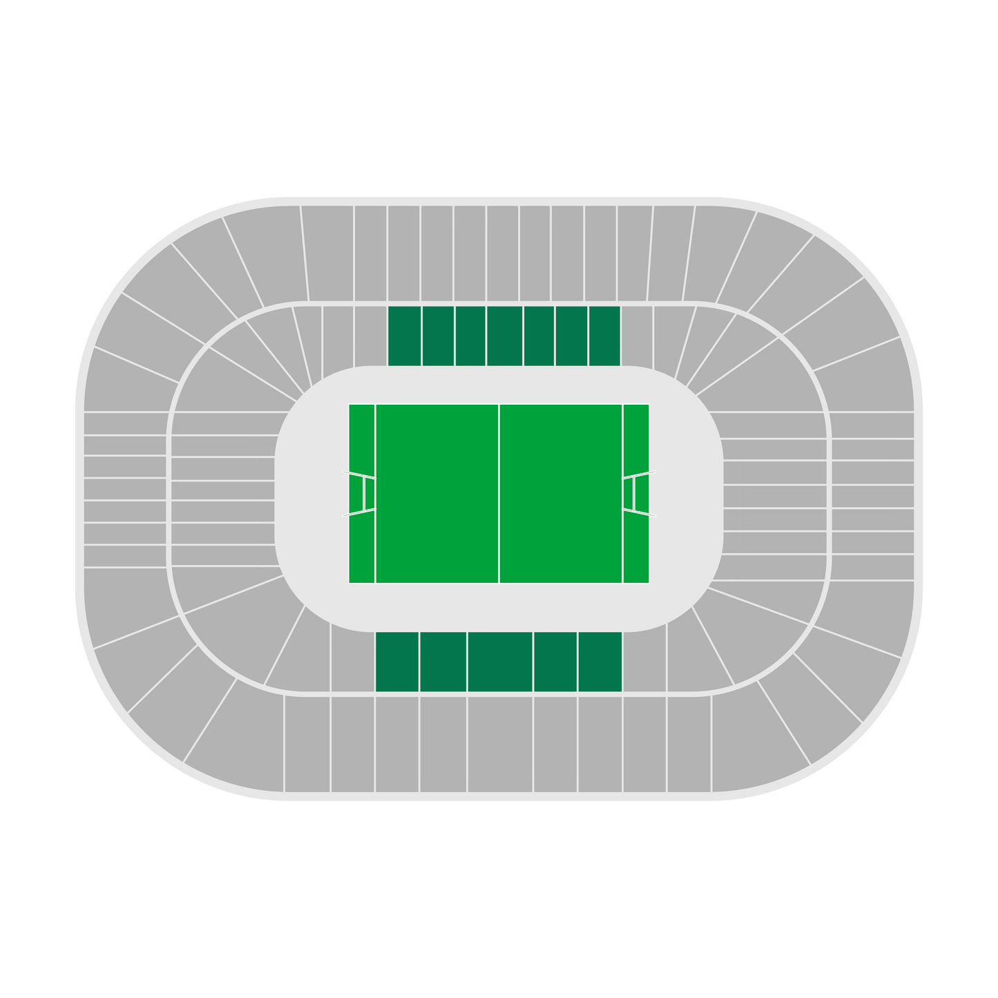 Seating map of the longside lower center section at Scottish Gas Murrayfield, Edinburgh