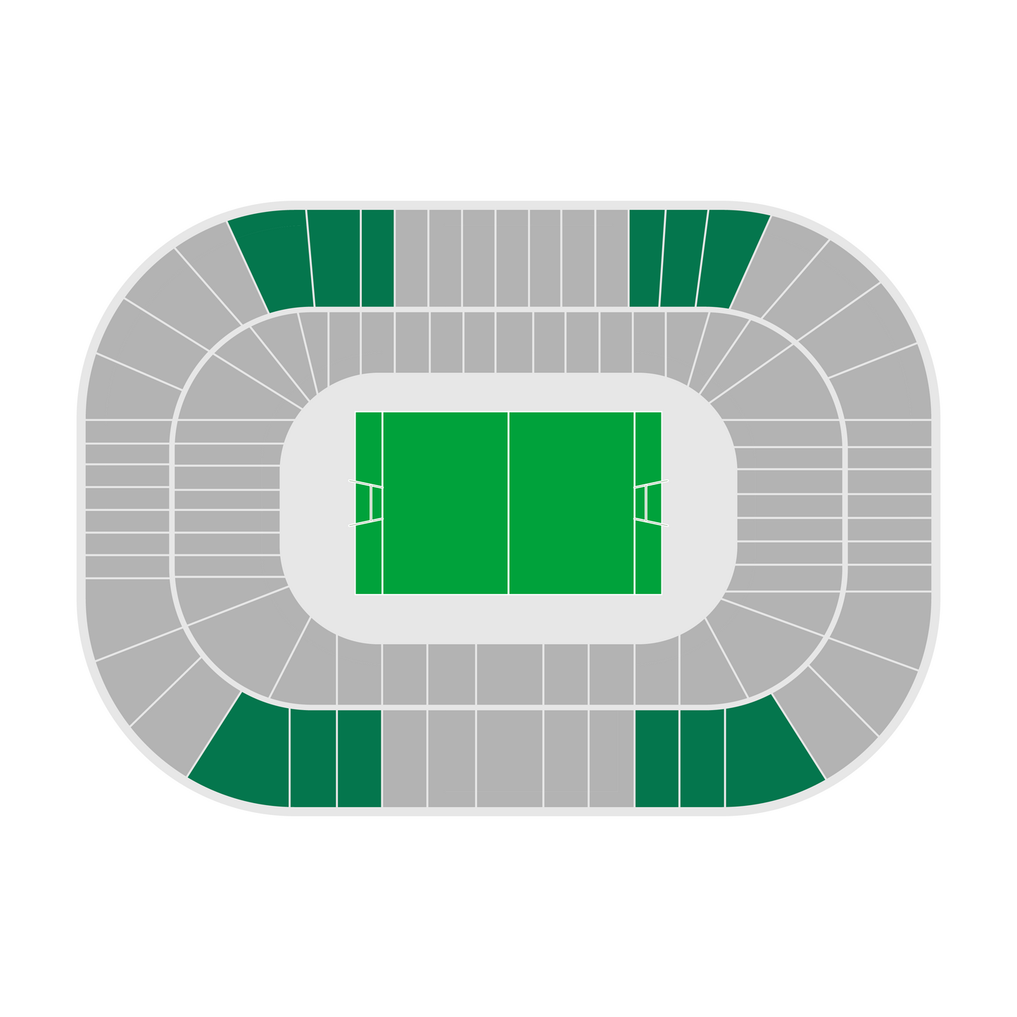 Seating map of the longside upper section at Scottish Gas Murrayfield, Edinburgh