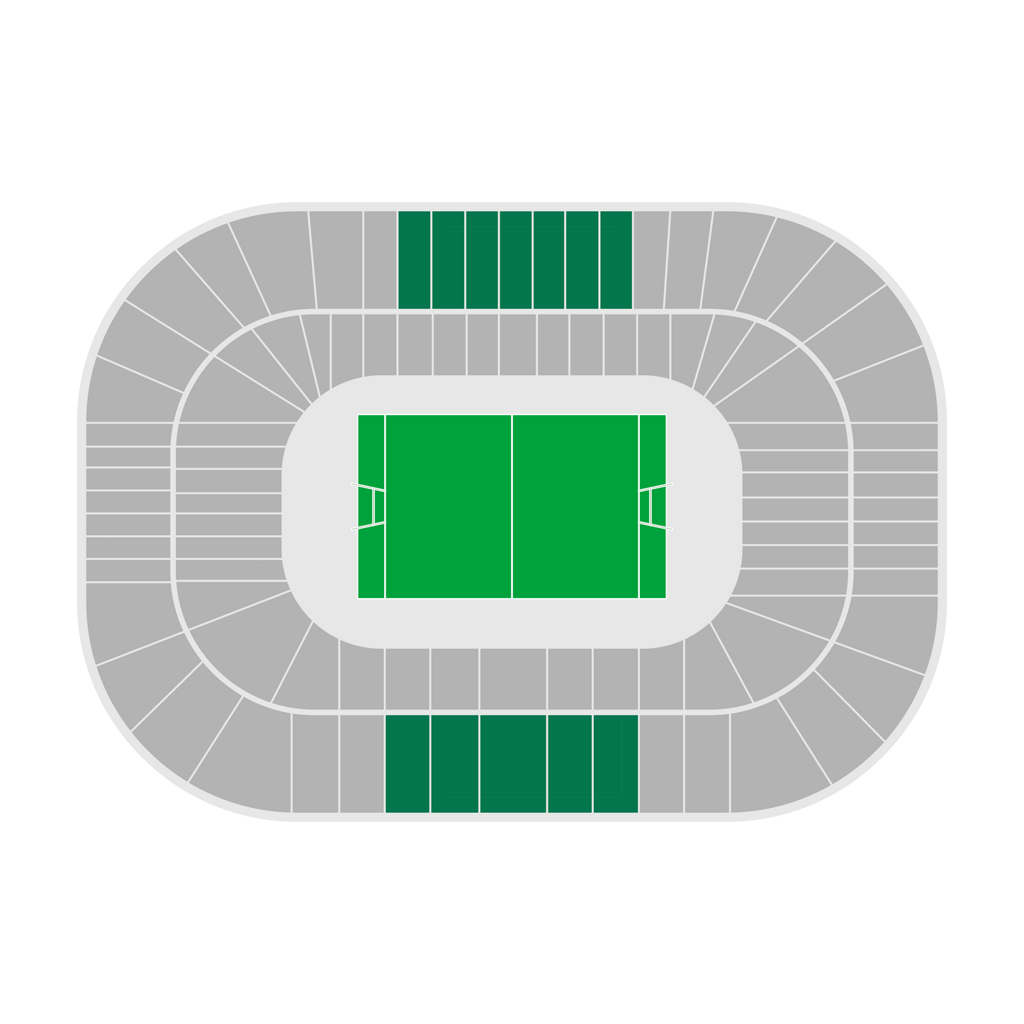 Seating map of the longside upper center section at Scottish Gas Murrayfield, Edinburgh
