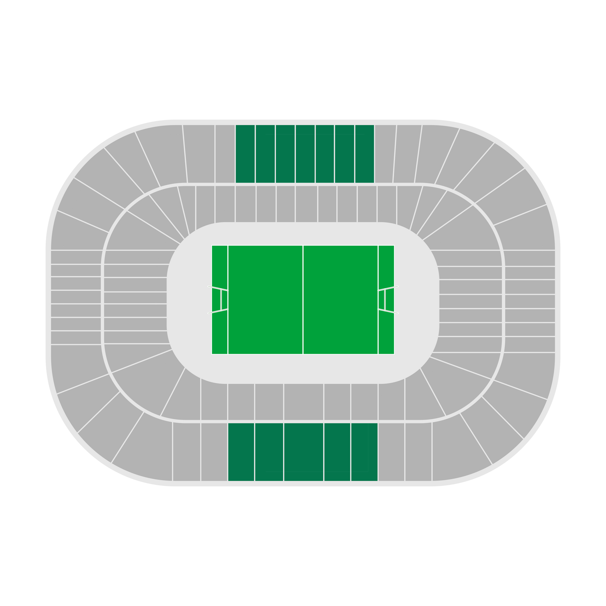Seating map of the longside upper center section at Scottish Gas Murrayfield, Edinburgh
