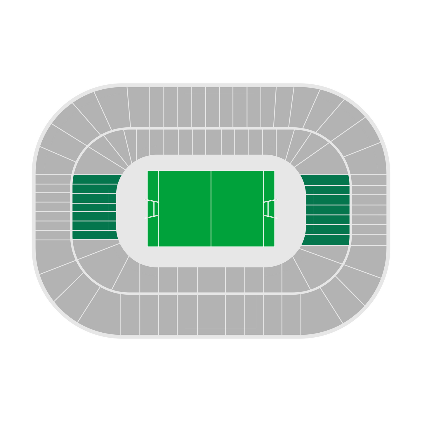 Seating map of the shortside lower section at Scottish Gas Murrayfield, Edinburgh