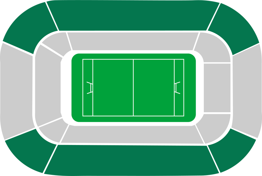 Seating map of the longside upper section at Scottish Gas Murrayfield, Edinburgh