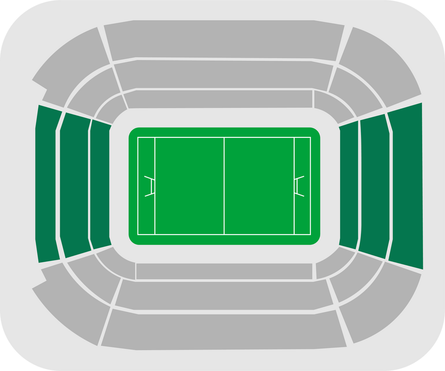 Seating map of the shortside section at Allianz Stadium, Turin