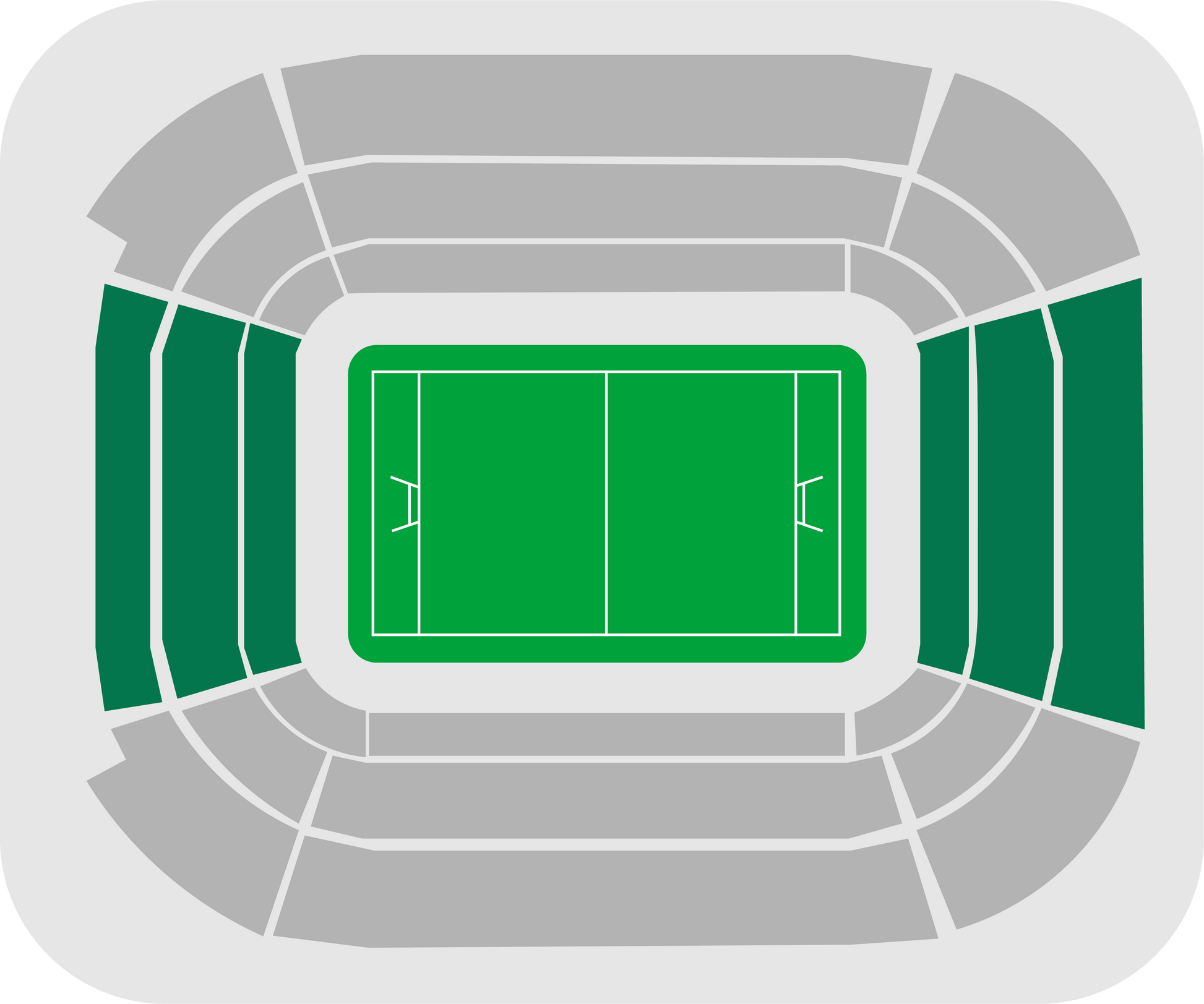 Seating map of the shortside section at Principality Stadium, Cardiff