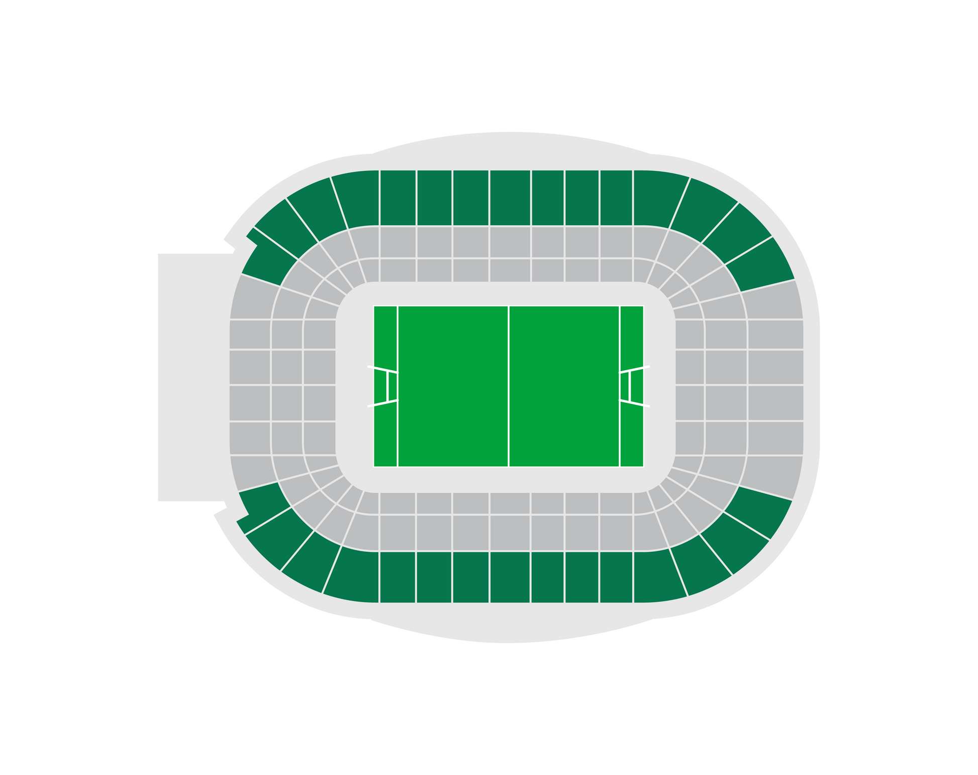 Seating map of the longside upper section at Principality Stadium, Cardiff