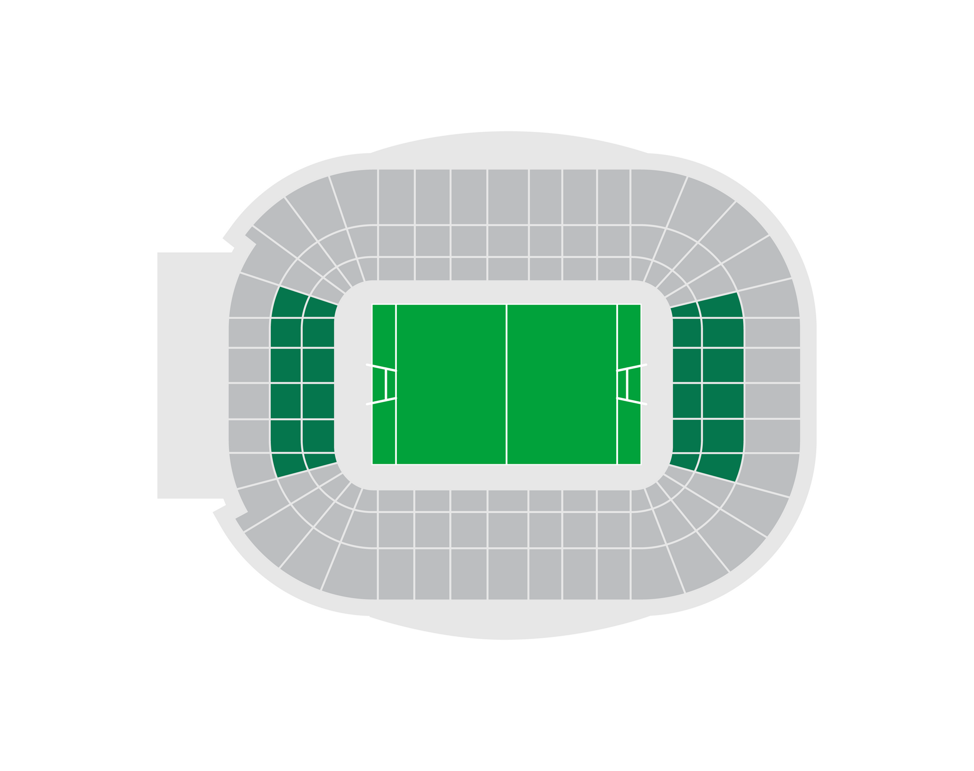 Seating map of the shortside lower section at Principality Stadium, Cardiff