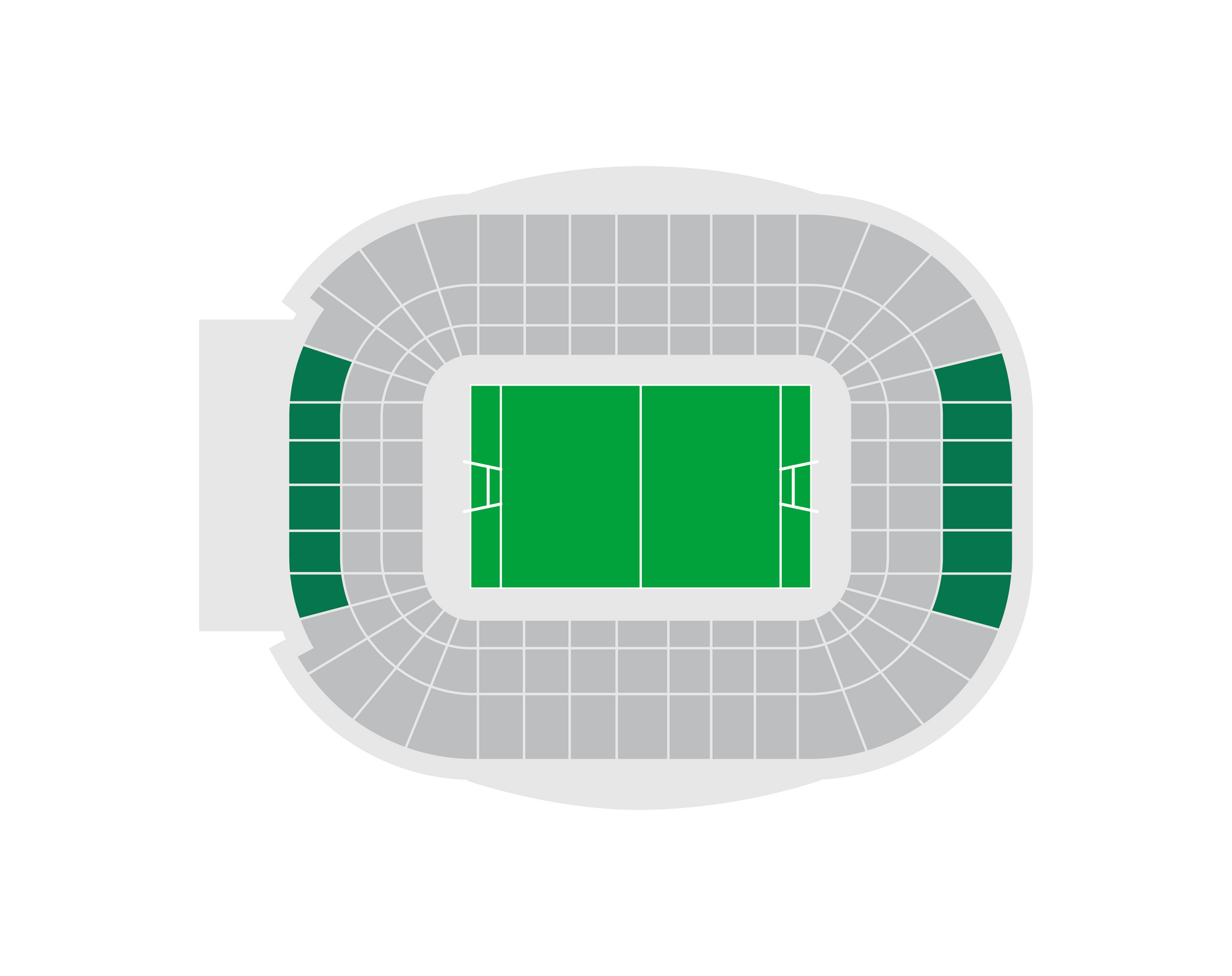 Seating map of the shortside upper section at Principality Stadium, Cardiff