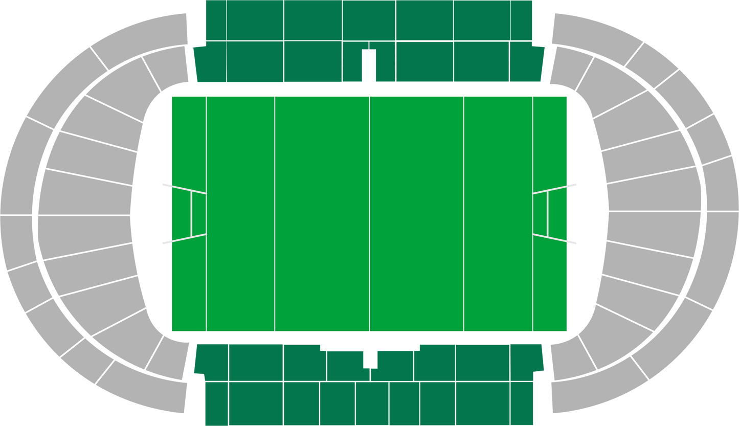 Seating map of the longside section at Stade Chaban-Delmas