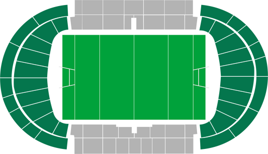 Seating map of the shortside section at Stade Chaban-Delmas
