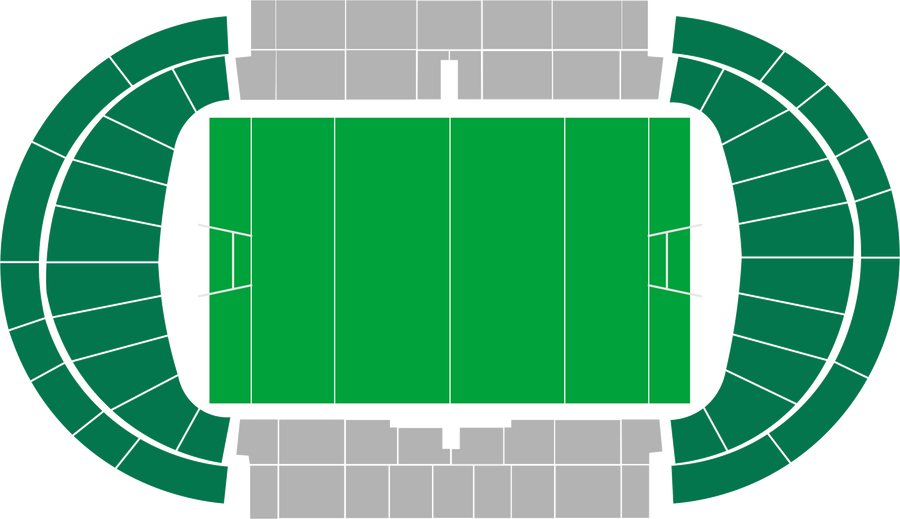 Seating map of the shortside section at Stade Chaban-Delmas