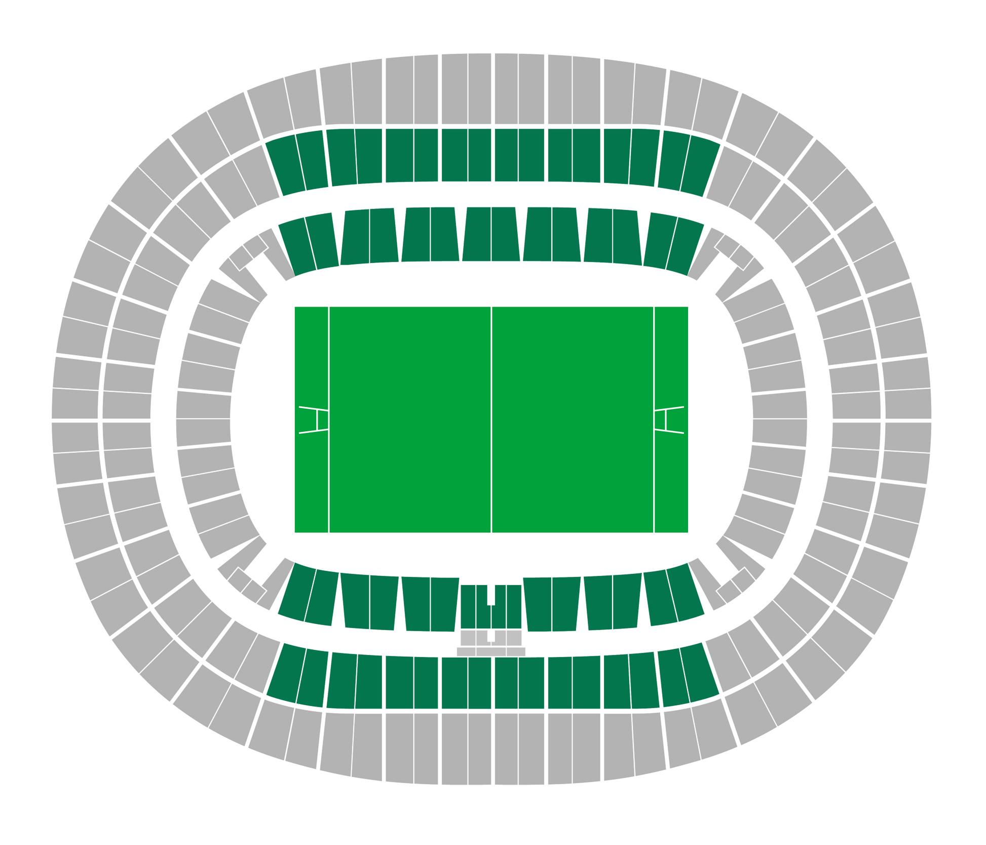 Seating map of the longside lower and middle sections at Stade de France