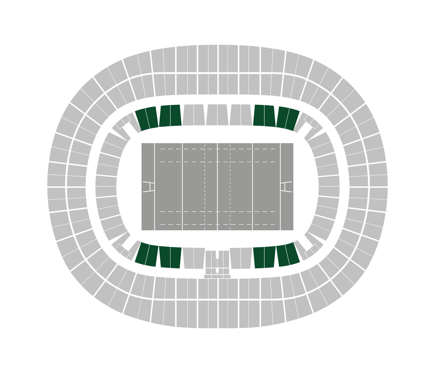 Seating map of the longside lower section at Stade de France