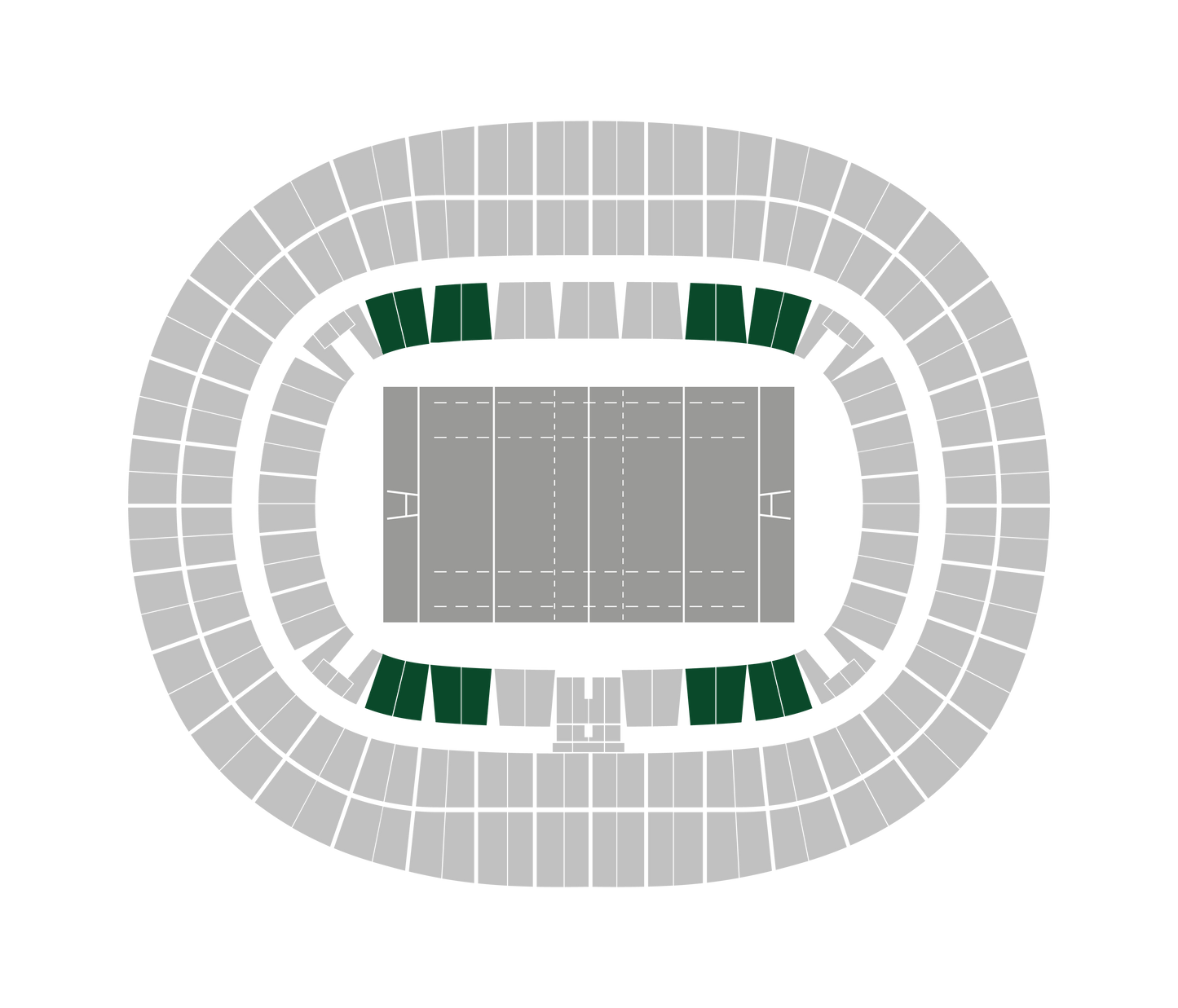 Seating map of the longside lower section at Stade de France