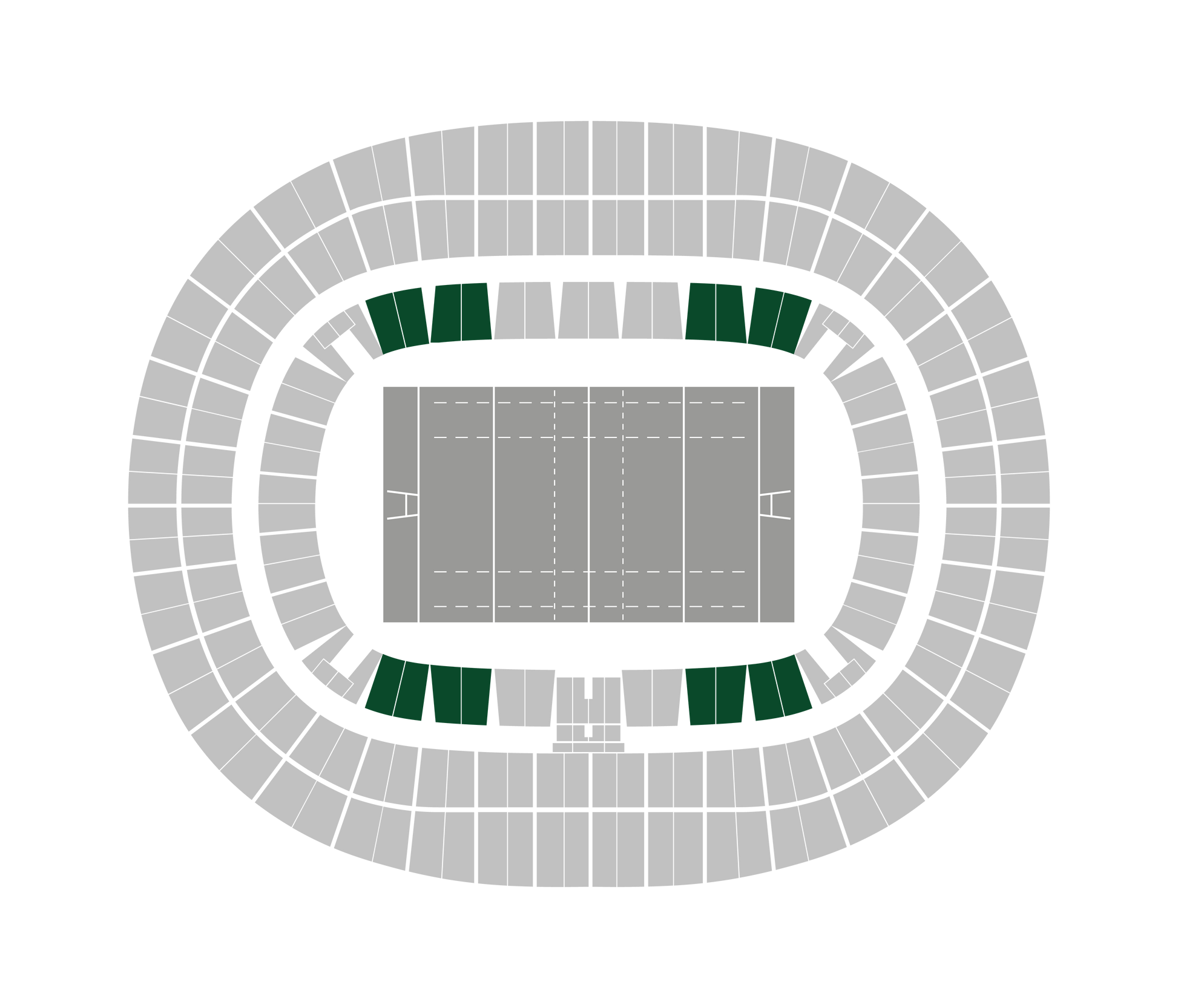 Seating map of the longside lower section at Stade de France