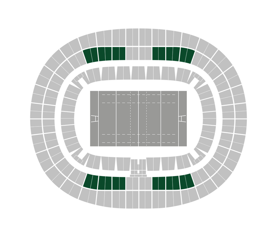 Seating map of the longside middle section at Stade de France