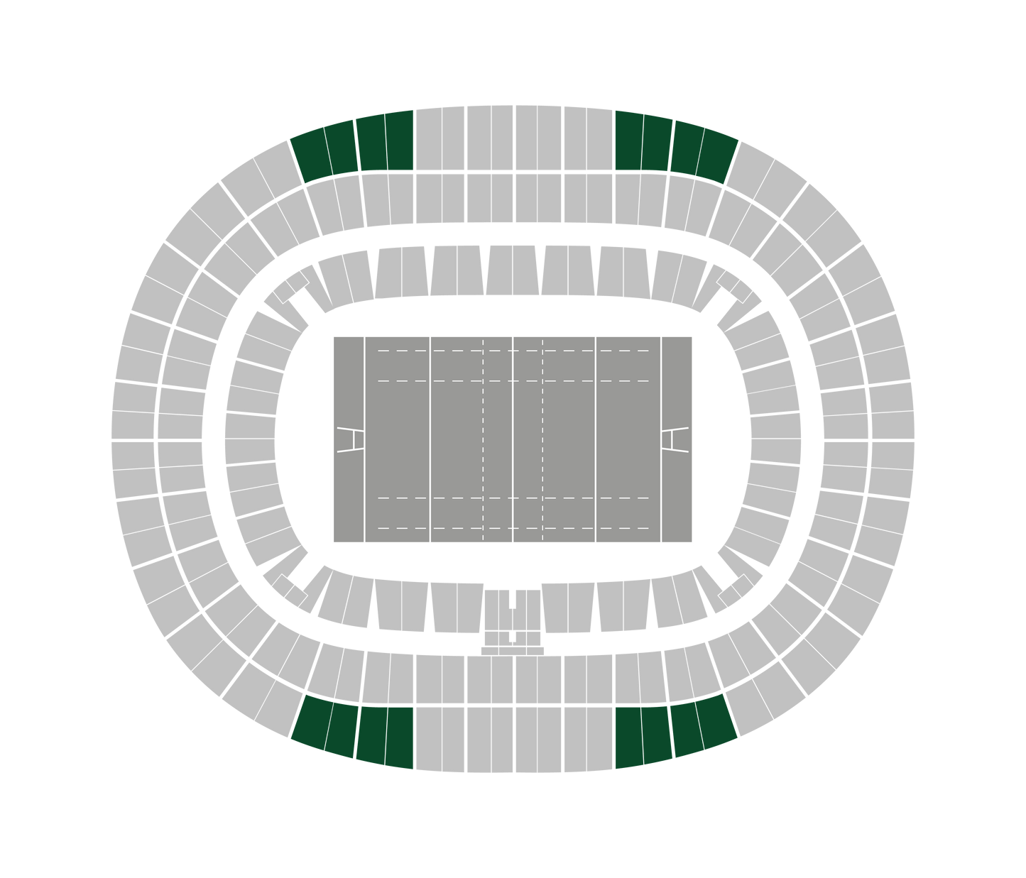 Seating map of the longside upper section at Stade de France