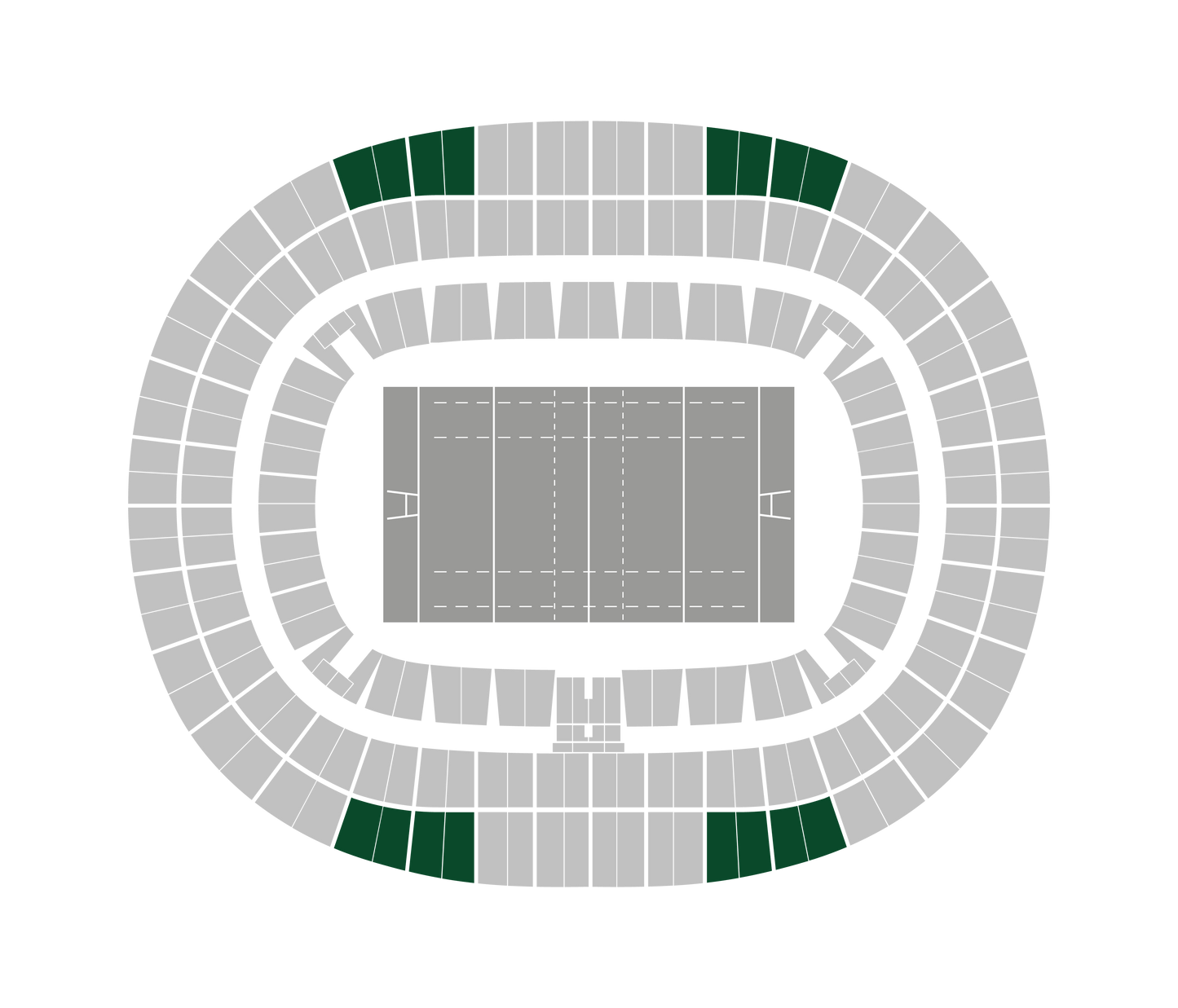 Seating map of the longside upper section at Stade de France