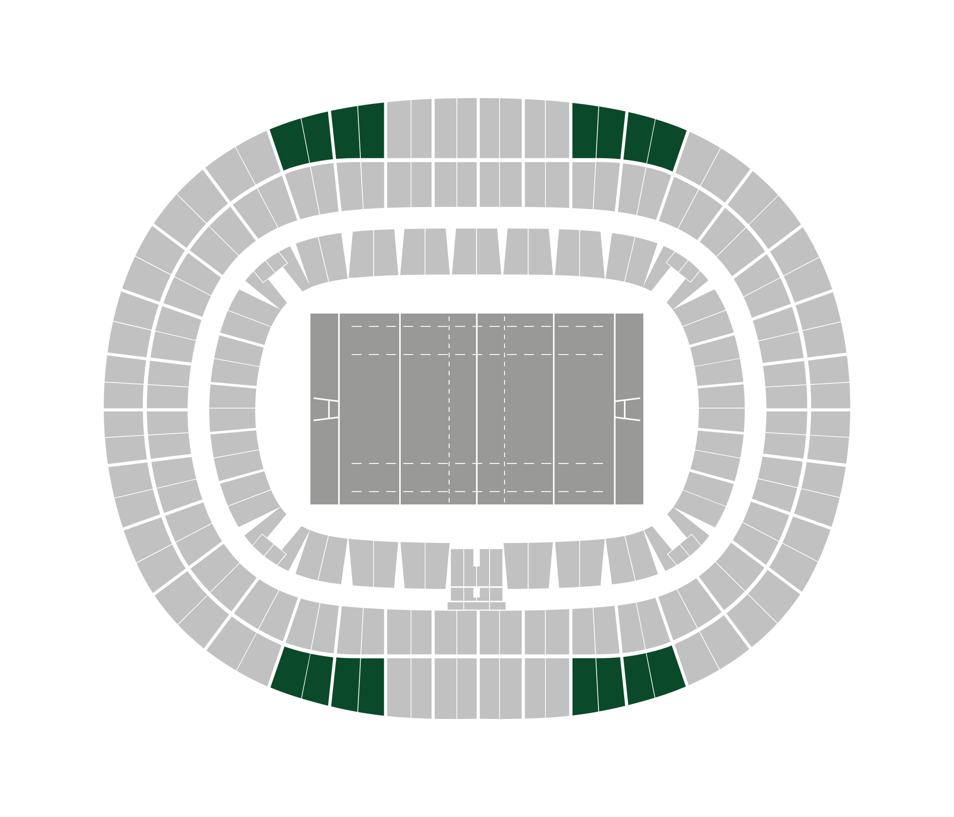 Seating map of the longside upper section at Stade de France