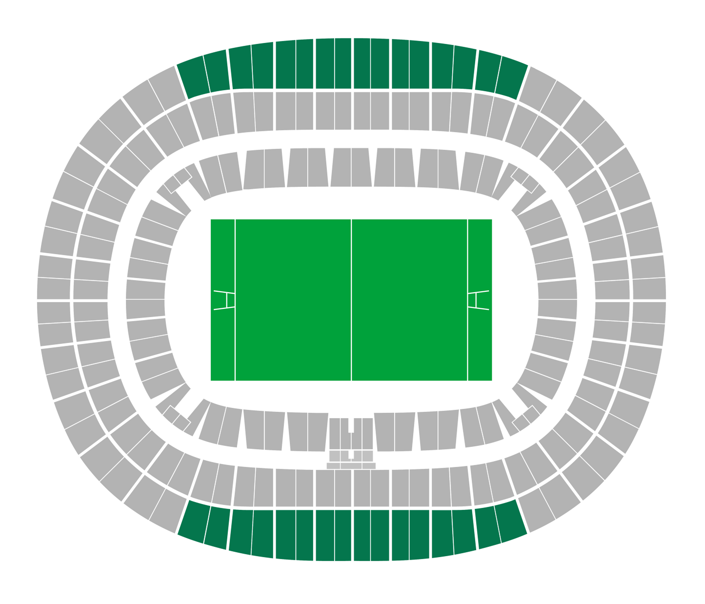 Seating map of the longside upper section at Stade de France