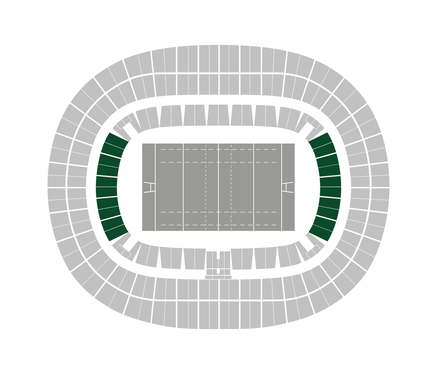 Seating map of the shortside lower section at Stade de France