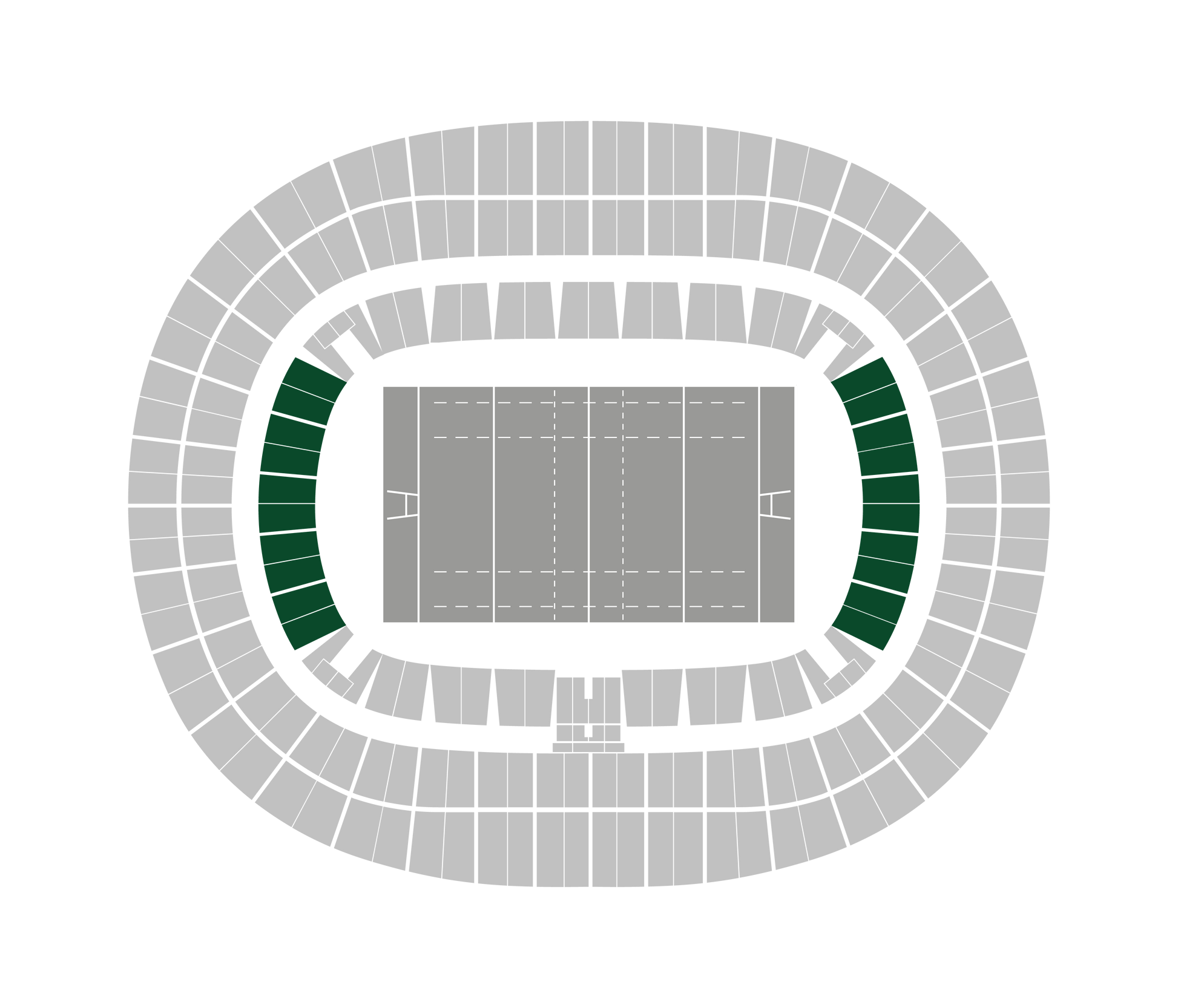 Seating map of the shortside lower section at Stade de France