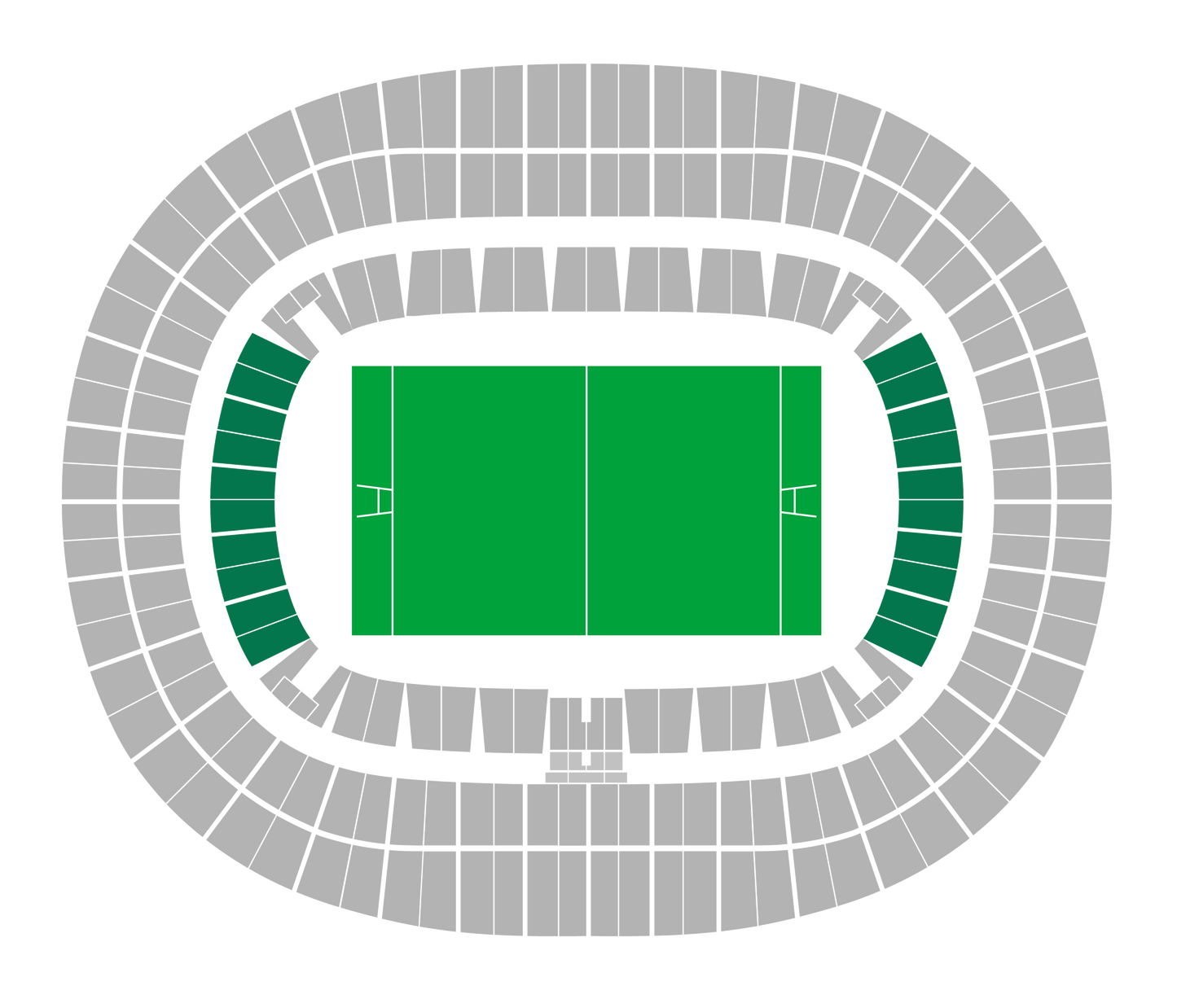Seating map of the shortside lower section at Stade de France