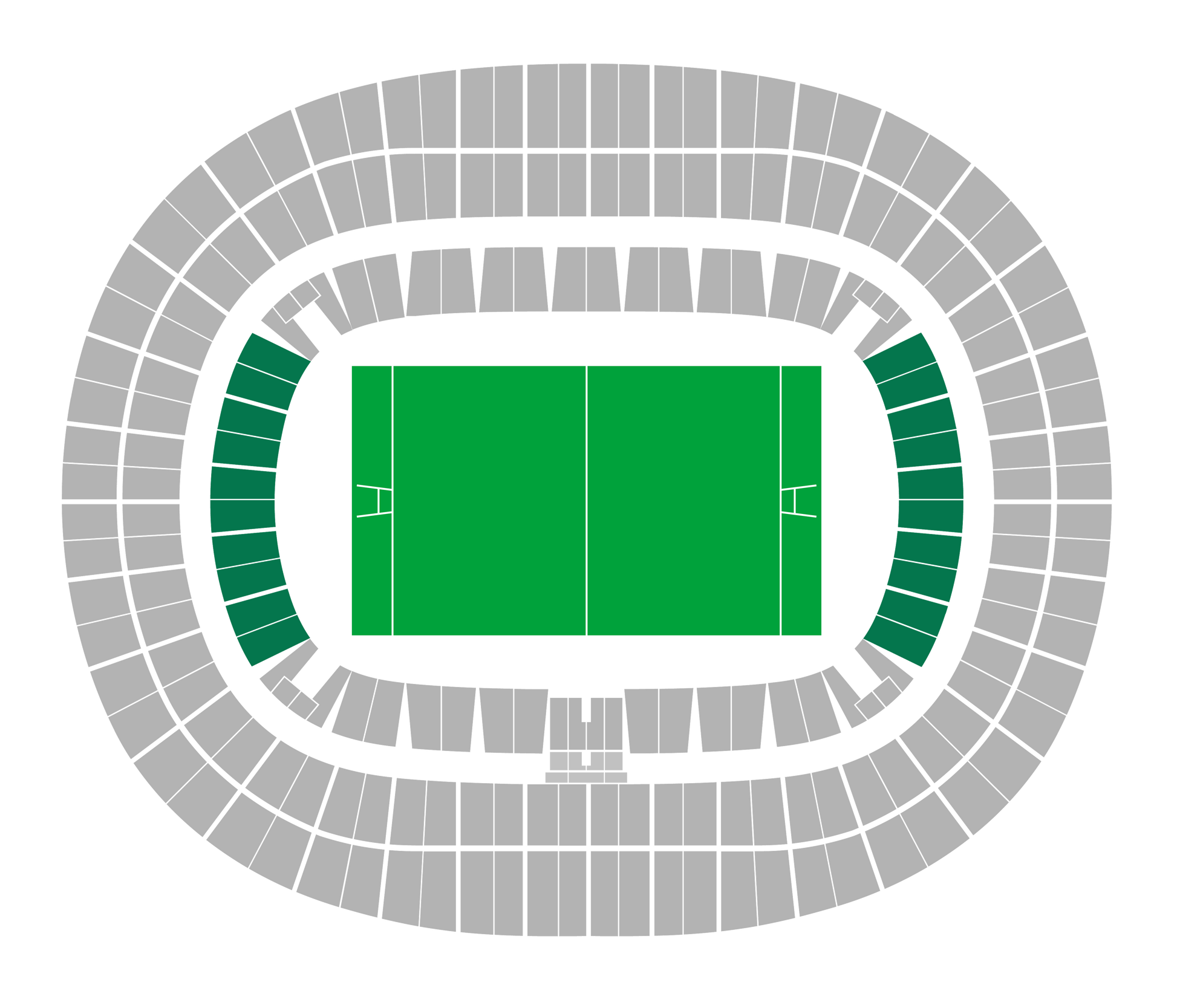 Seating map of the shortside lower section at Stade de France