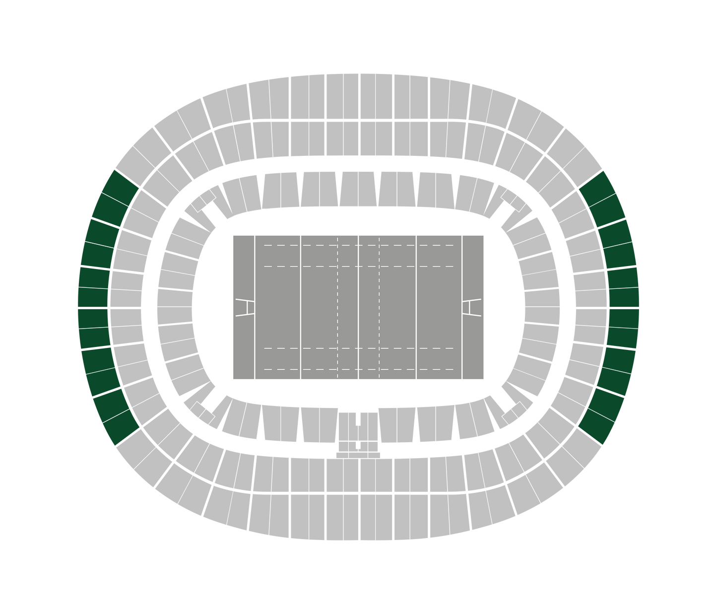 Seating map of the shortside upper section at Stade de France