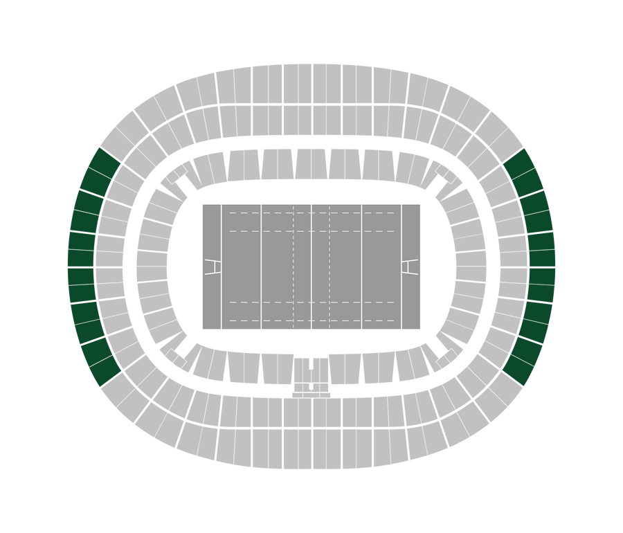 Seating map of the shortside upper section at Stade de France
