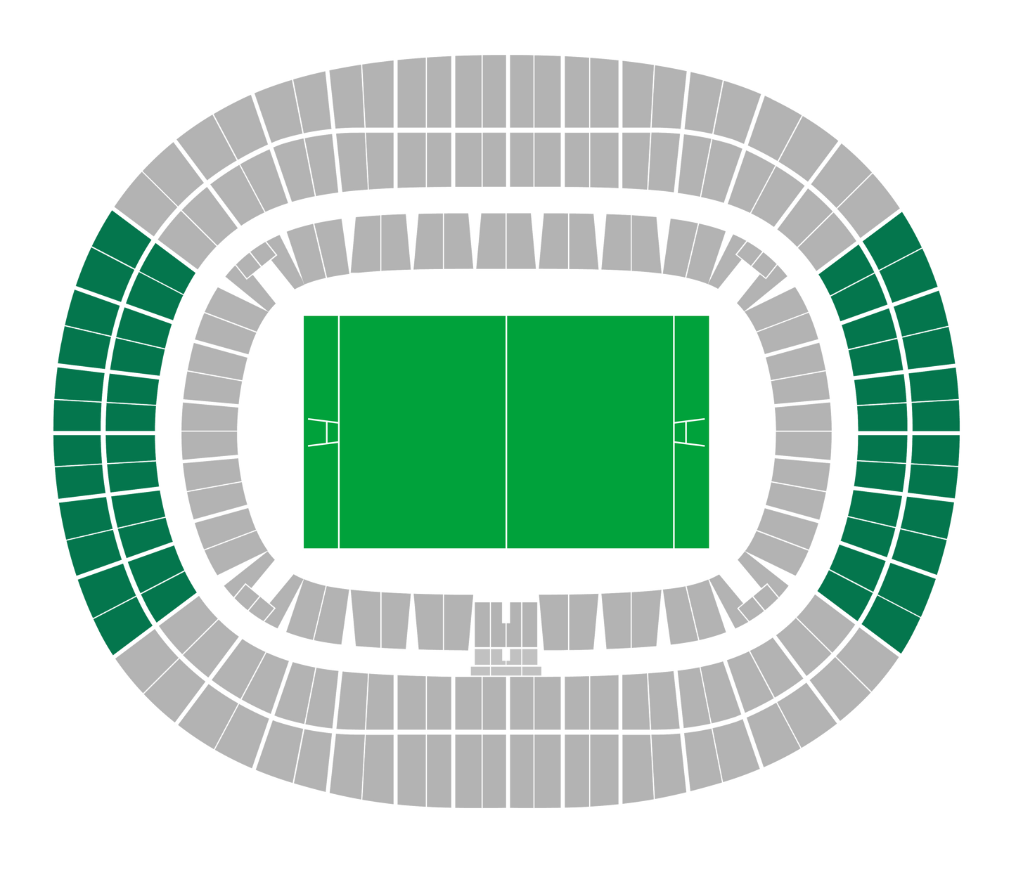 Seating map of the shortside upper section at Stade de France