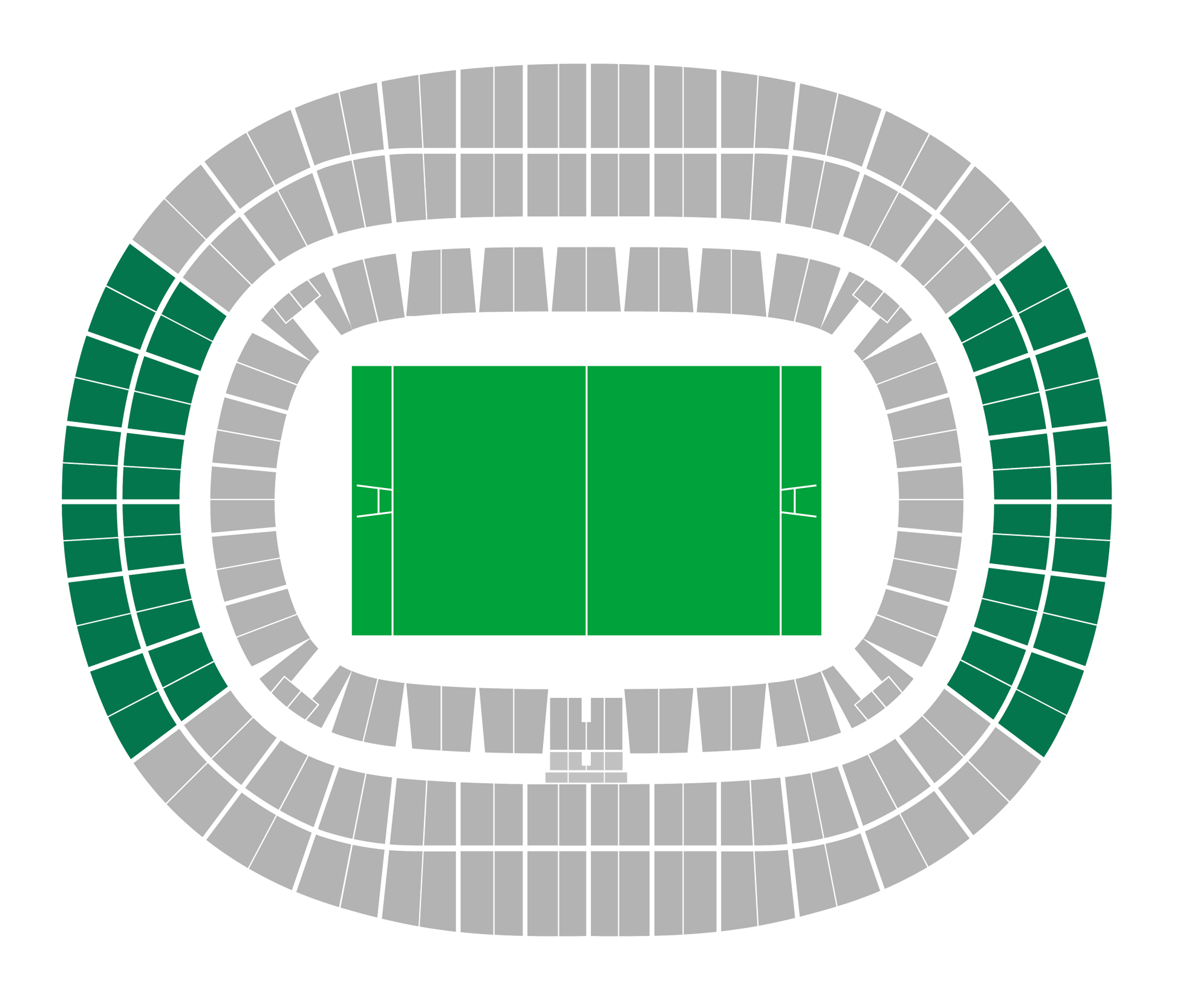 Seating map of the shortside upper section at Stade de France