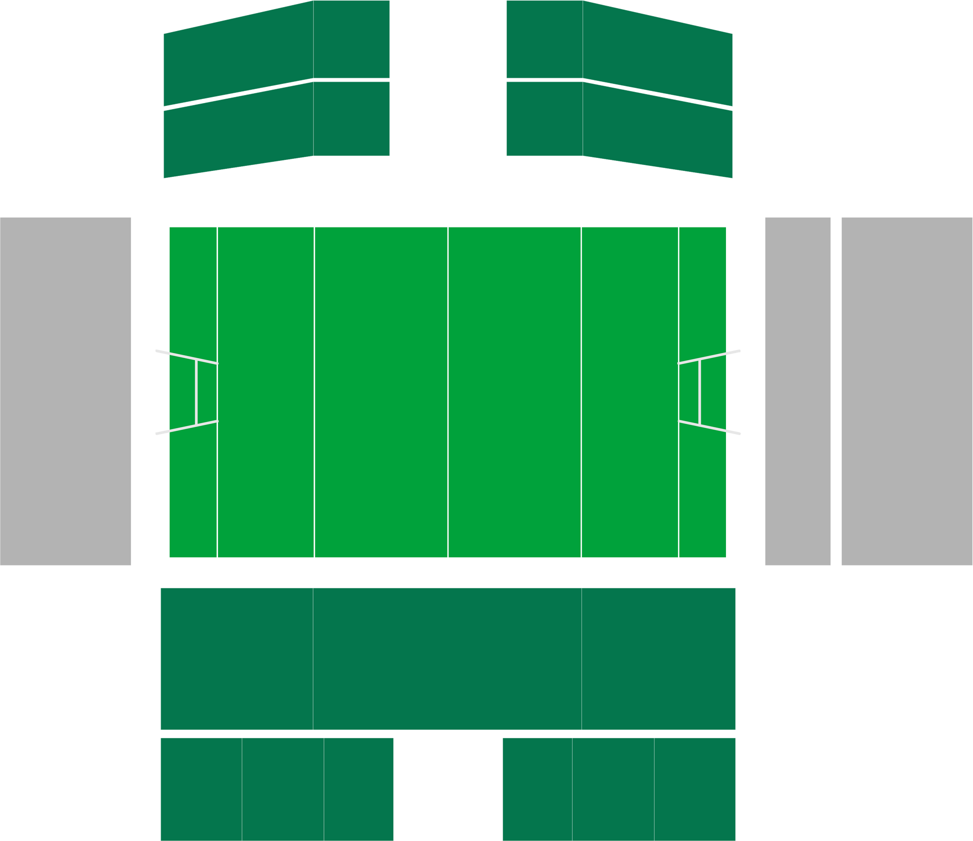 Seating map of the longside section at Stade Rochelais