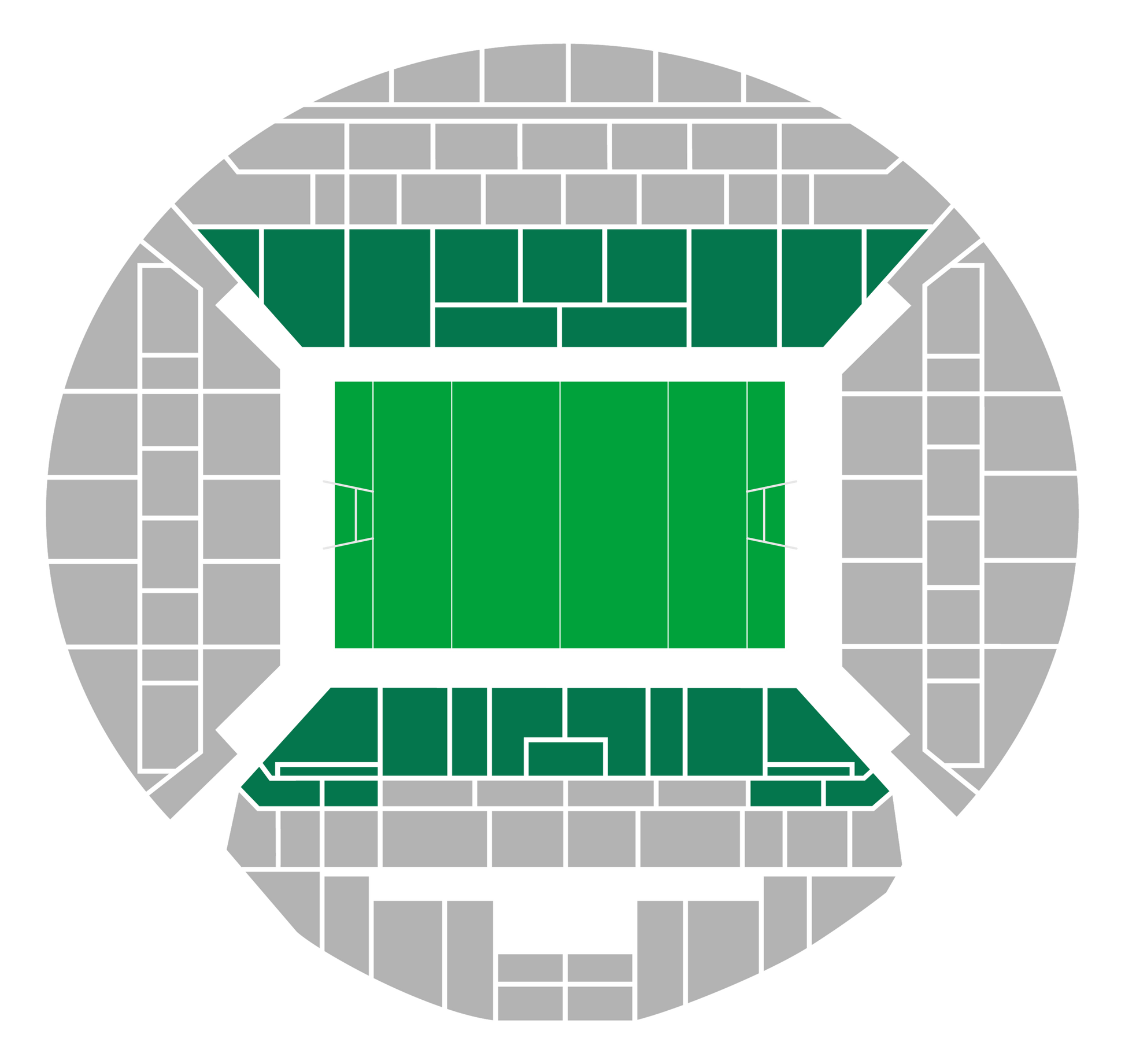 Seating map of the longside lower section at Stade Vélodrome Marseille