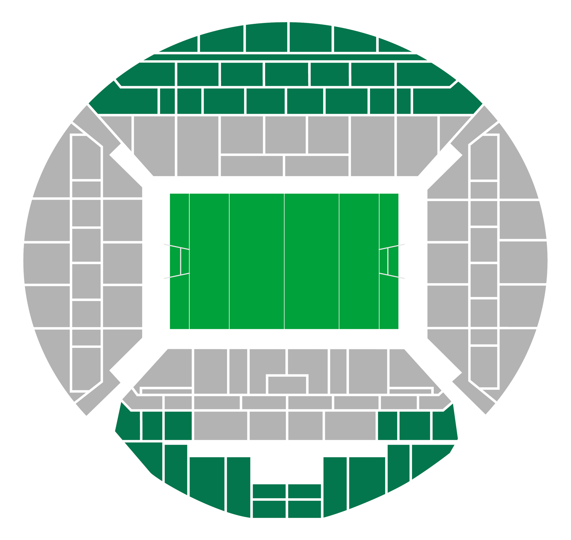 Seating map of the longside upper section at Stade Vélodrome Marseille