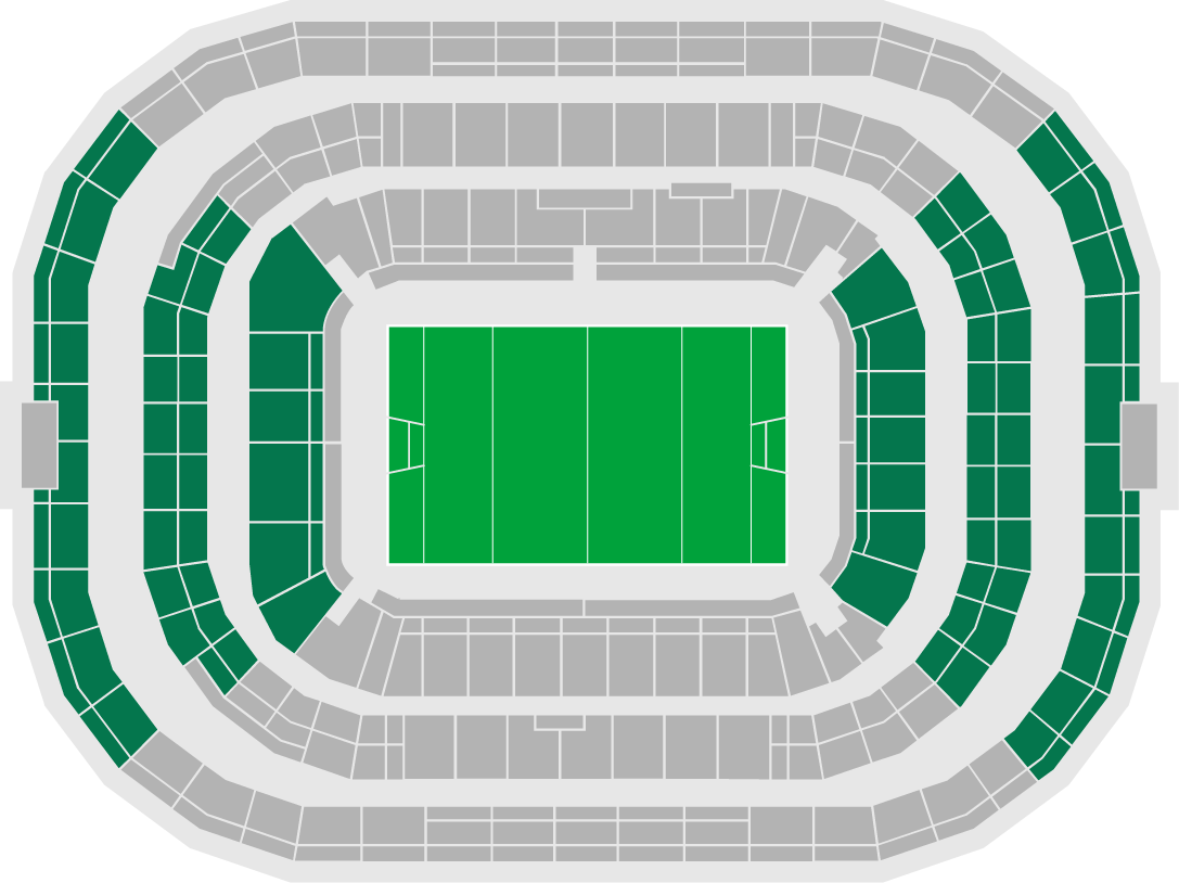 Seating map of the shortside lower section at Allianz Stadium, Twickenham